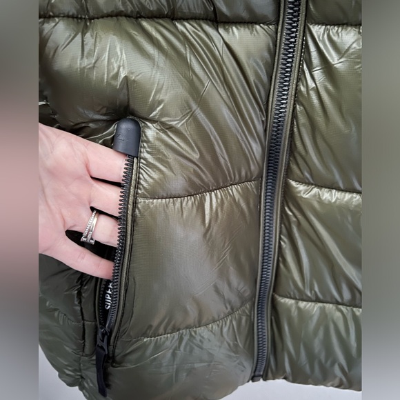 NWT Superdry Code MTN Fuji Shine Jacket Dark Moss Green Women Size 10 - Picture 5 of 11